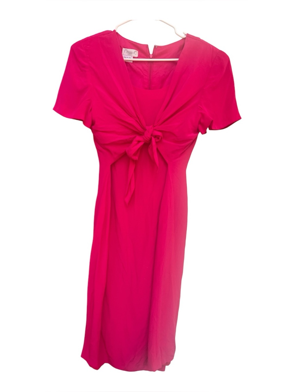 vintage silk dress from Maggy L in pink